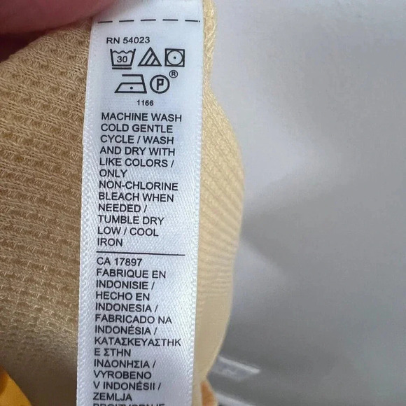 Athleta Wind Down Sleep Short Waffle Knit Size Small Yellow Lounge Comfy Soft - Picture 10 of 11